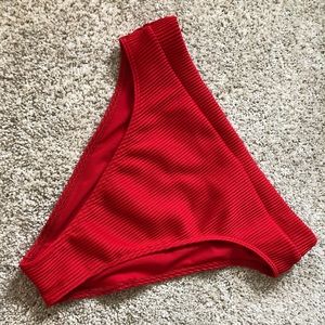 High wasted Cheeky ribbed bikini bottoms